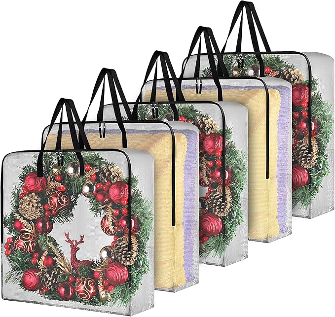 Handy Laundry 5-Pack Wreath Storage Bag