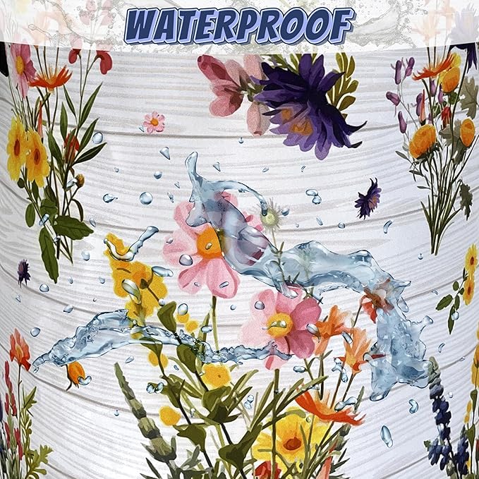Hawaii Flowers Laundry Basket Foldable Oxford Cloth Colorful Floral Laundry