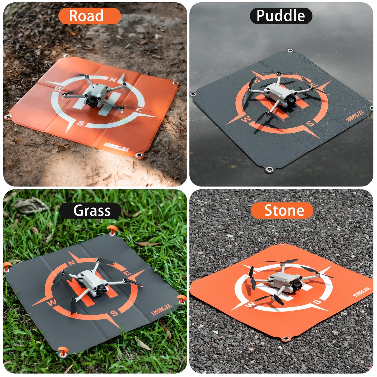 STARTRC Drone Landing Pad Pro, Waterproof Portable Helipad for DJI Neo/Mini 4 Pro/Mini 4K/Mini 2 SE/Avata 2/Air 3/Mini 3 Pro Drone Universal(22-inch/55cm)