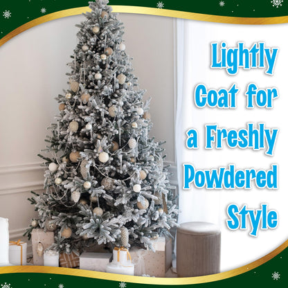 Fake Snow for Christmas Village - Faux Snow Flakes for Christmas Tree Snow Decoration, Artificial Snow for Holiday Décor, Winter Displays, Flocked Tree Snowflakes, 10 Ounces Sparkling White Craft Snow