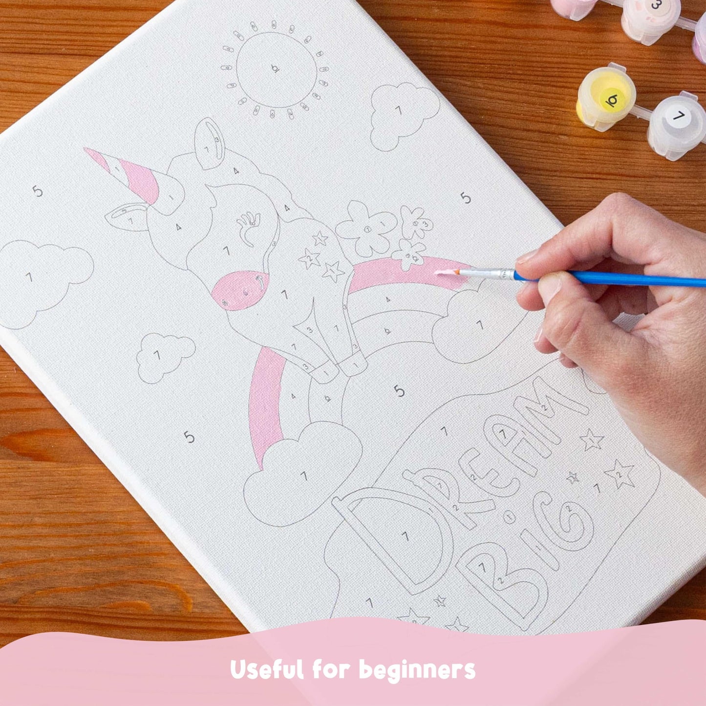 BONNYCO Paint by Numbers for Children Unicorns, Pack 3 Canvases Unicorn Gifts for Girls, Craft Kits Kids, Paint by Numbers Kits | Boys and Girls Toys, Painting Children Set | Creative Kids Gifts