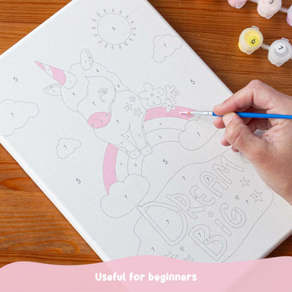 BONNYCO Paint by Numbers for Children Unicorns, Pack 3 Canvases Unicorn Gifts for Girls, Craft Kits Kids, Paint by Numbers Kits | Boys and Girls Toys, Painting Children Set | Creative Kids Gifts