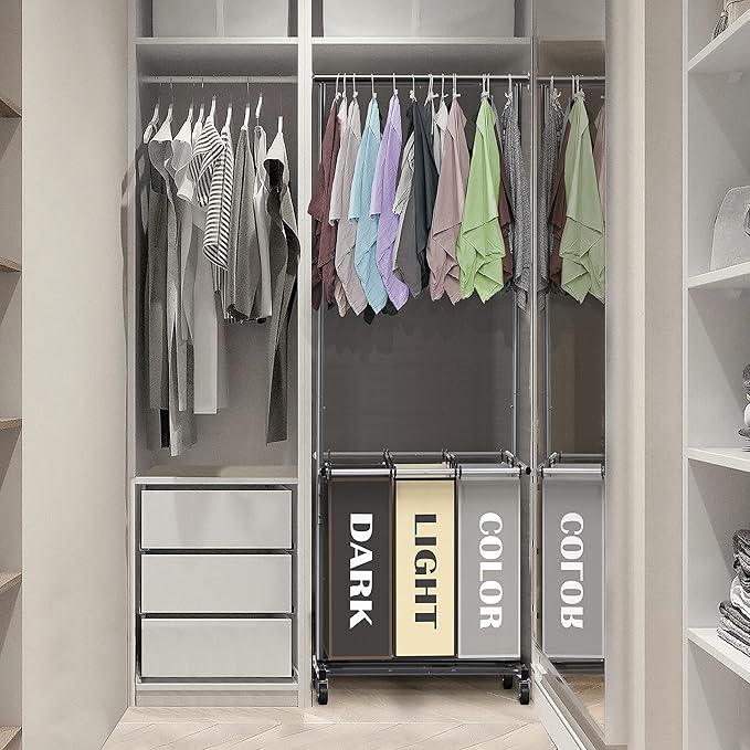 Simple Houseware 3-Bag Laundry Sorter