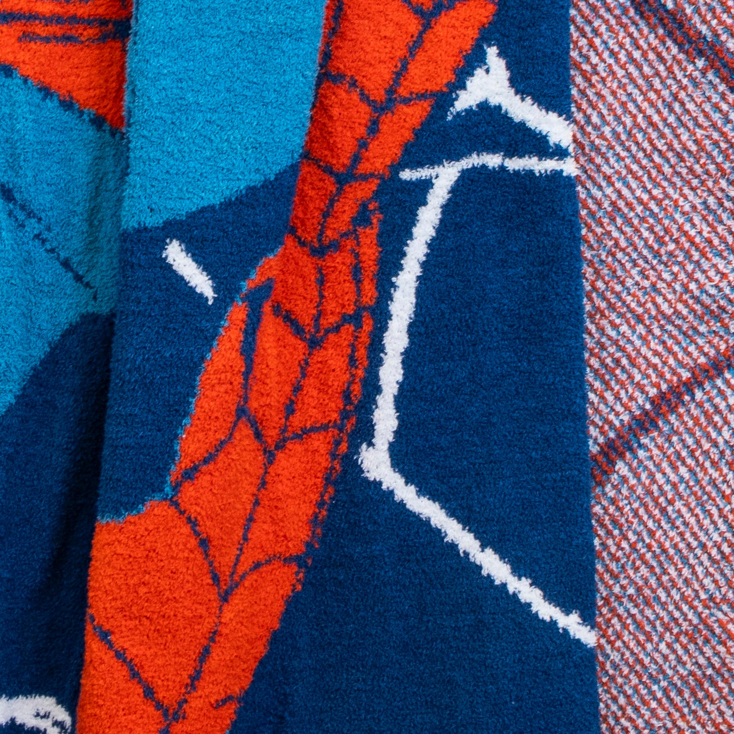 Jay Franco Marvel Spiderman Feather Knit Throw Blanket - 50 x 60 Inch Soft Fluffy Fleece Blanket for Kids & Adults - Lightweight Cozy Machine Washable, Officially Licensed Marvel Throw, Blue