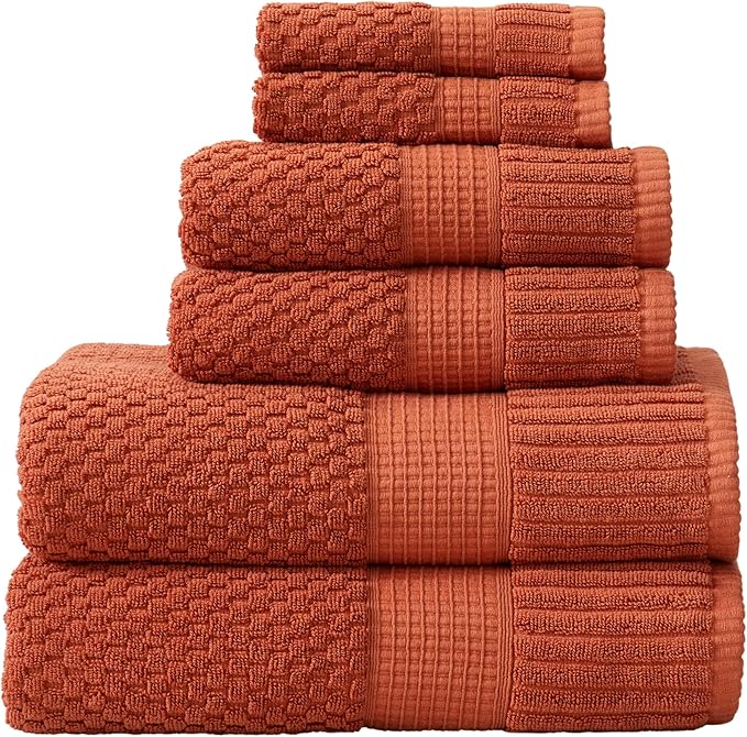 NY Loft 100% Cotton Towel Set 6 Piece Towel Set | Super Soft & Absorbent