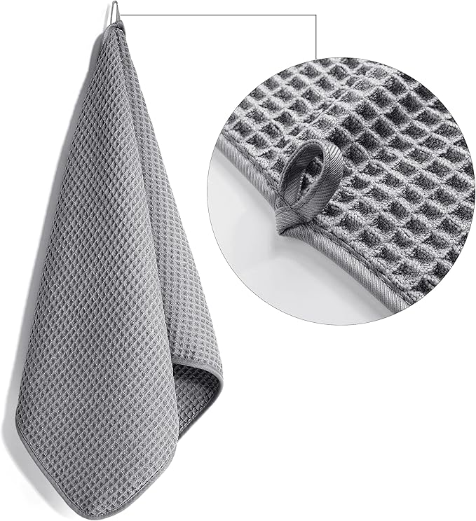 POLYTE 430 GSM Microfiber Lint Free Hand Towel, 16 x 30 in, 4 Pack