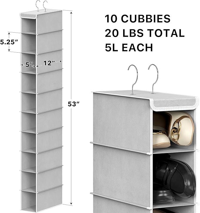Simple Houseware 10 Shelves Hanging Shoes Organizer Holder