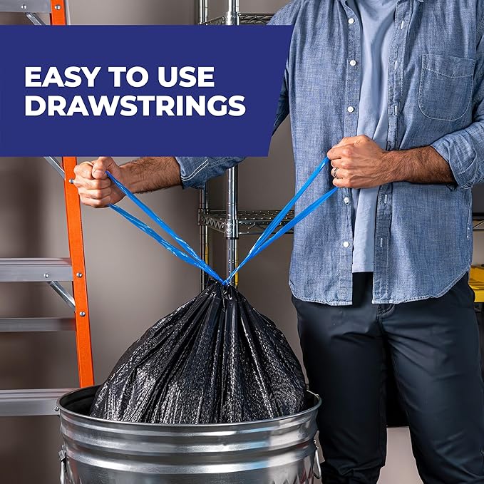Hefty Ultra Strong 30 Gallon Trash Bags, Large Trash Bags, Break Resistant
