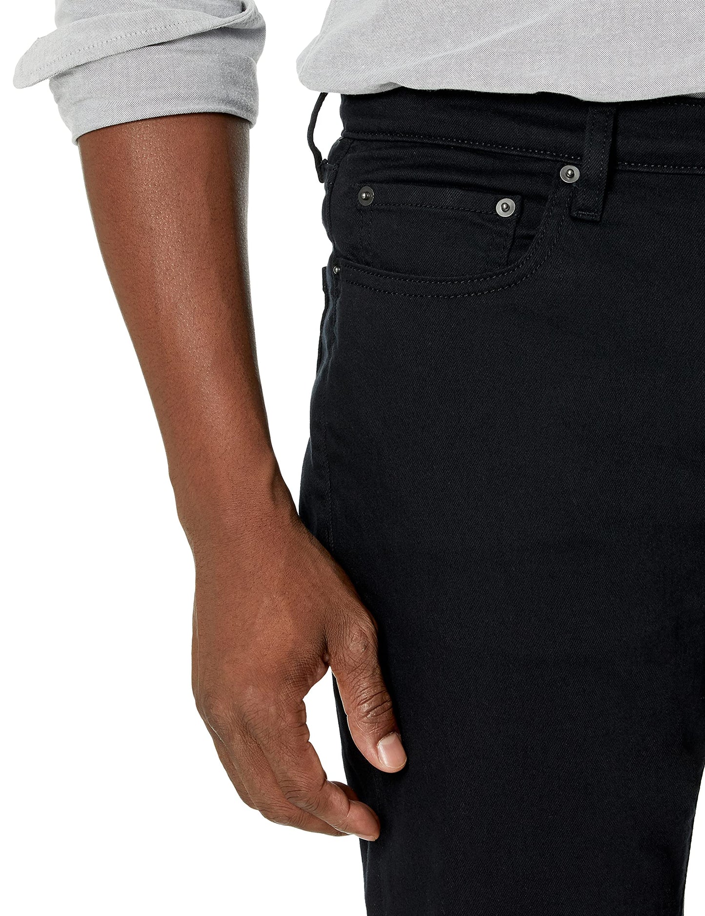 Amazon Essentials Men's Athletic-Fit Stretch Jeans - Discontinued Colours, Black, 36W / 32L