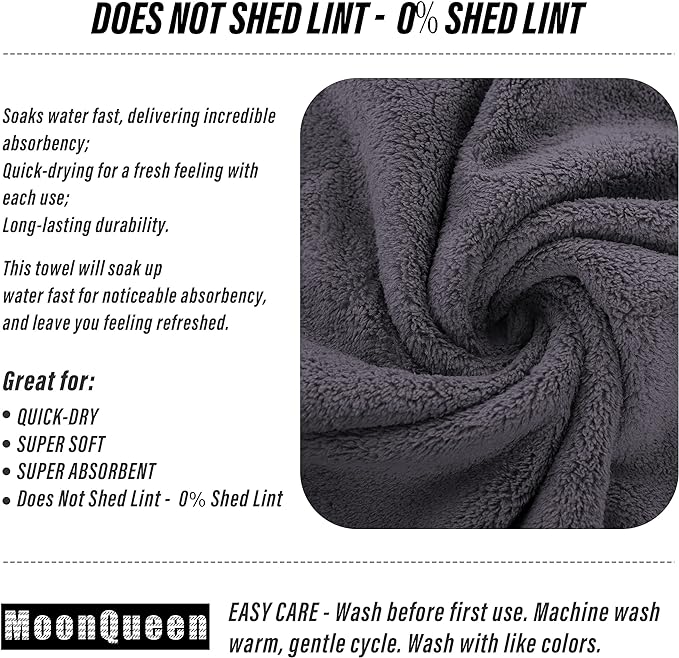 MOONQUEEN 6 Pack Premium Hand Towels