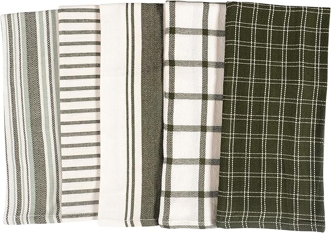 KAF Home Assorted Flat Kitchen Towels | 100% Cotton