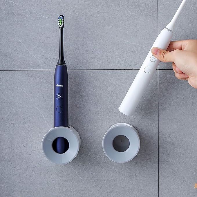 Electric Toothbrush Holder for Bathroom, Wall Mounted for Shower Space-Saving