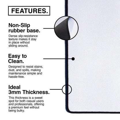 MPCO. Real Tree Large Gaming Desk Pad - 36" x 17" Duraglyde Fabric APX – Without Logo Desk Mats - Non-Slip, Washable, Smooth Glide for Precision Gaming & Work