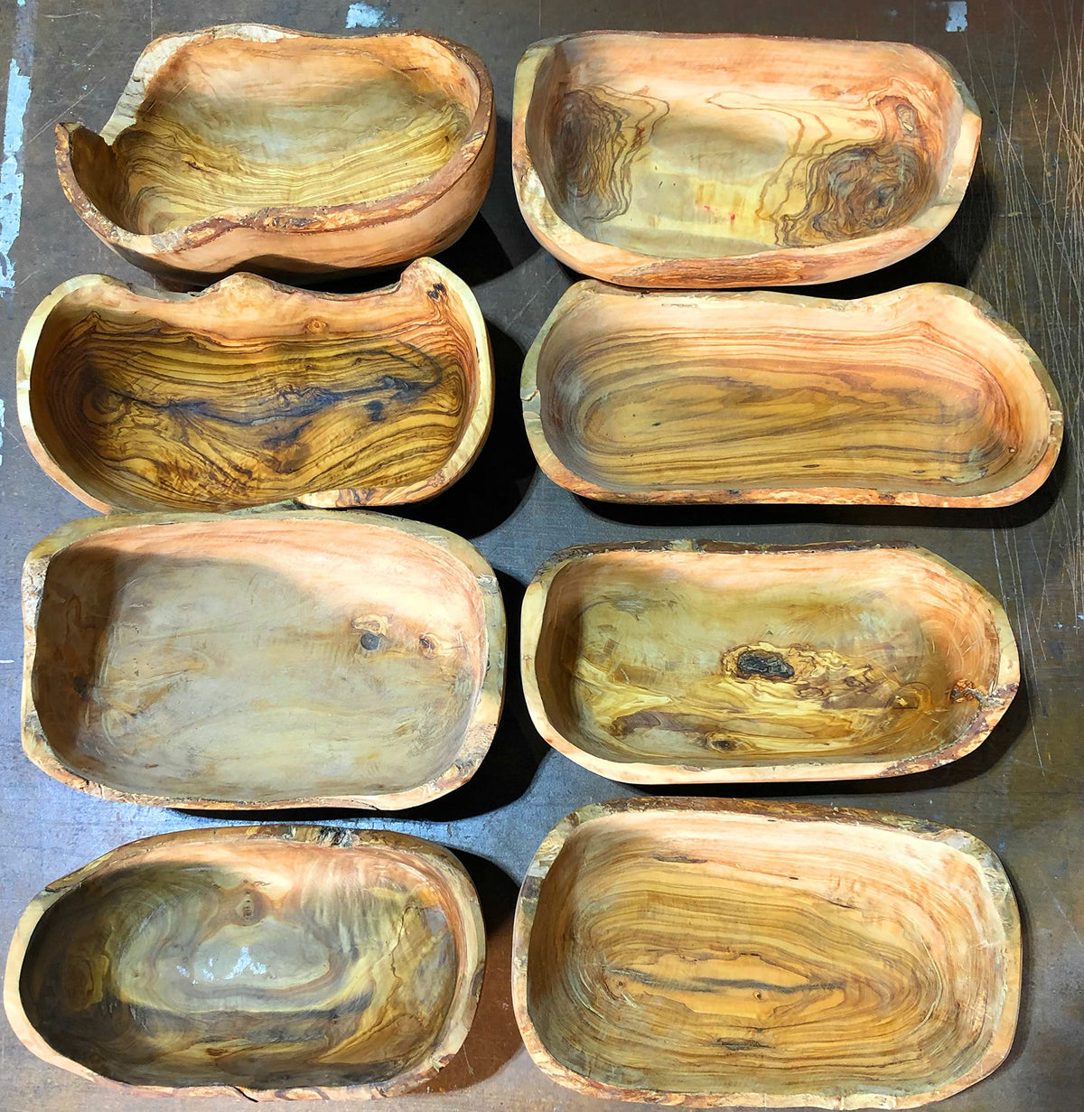 ORCHARD HARDWOODS 12" Rustic Oval Artisan Olive Wood Dough Bowl Bread Basket Boat Shaped - Live bark edge. Farmhouse Decor for Fruit, Salads, Snacks, Popcorn. In Lg 10" or XL 12". (XL 12x6-7x4)