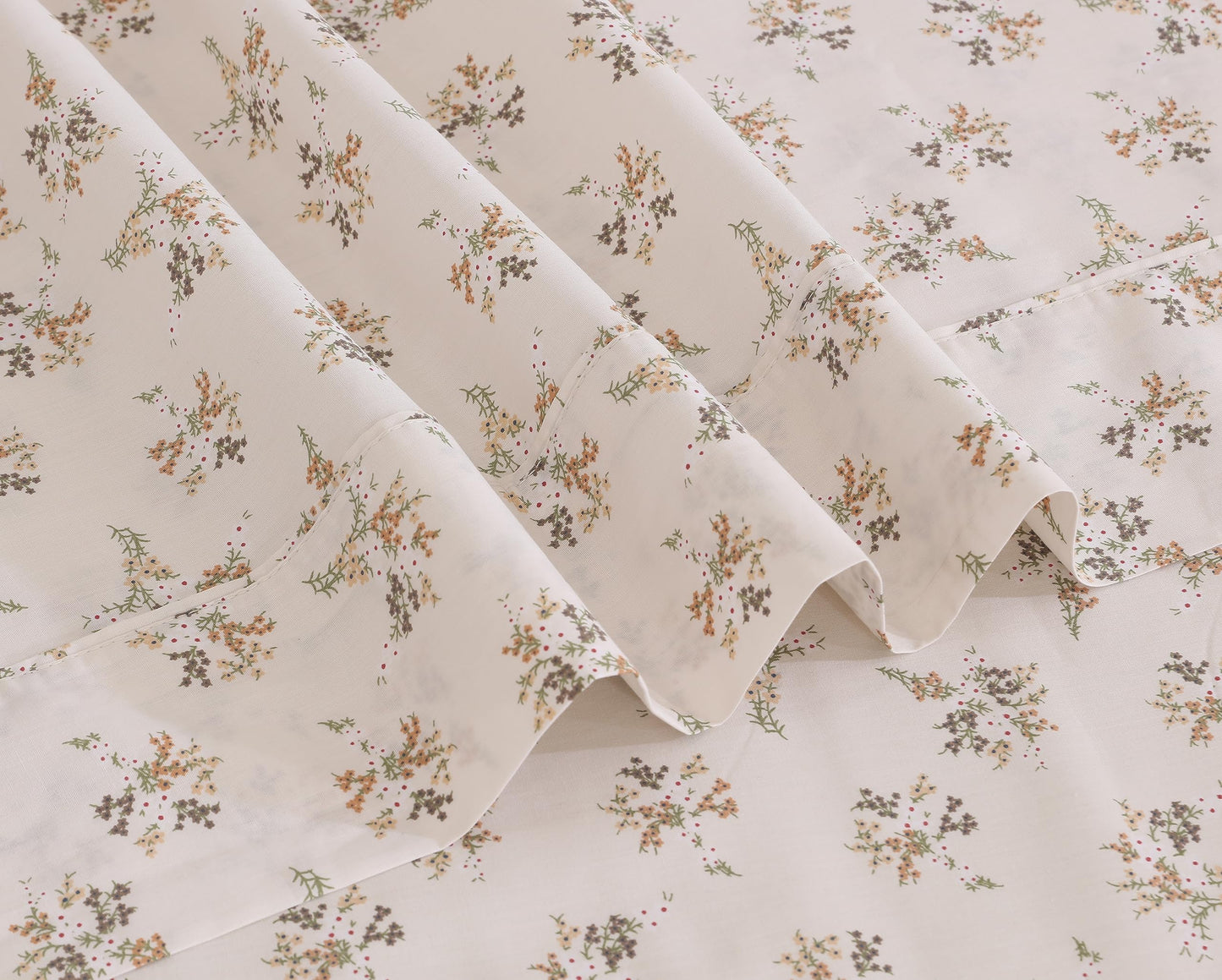 RUVANTI 100% Cotton Percale Sheets Full Size, Twin Spring