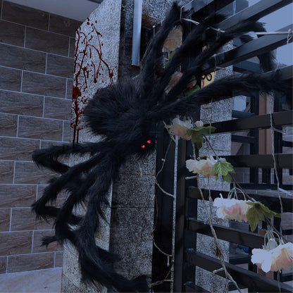 JOYIN 6.5ft Halloween Spider Outdoor Decorations, Scary Giant Large Spider Props for Halloween Outside Decor, Indoor Party Supplies and Yard Lawn Decoration, Black