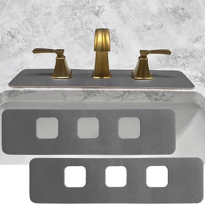 Faucet Mat Bathroom Sink 3-square-hole : AHA HOMEWARE Diatomite Rubber Bathroom