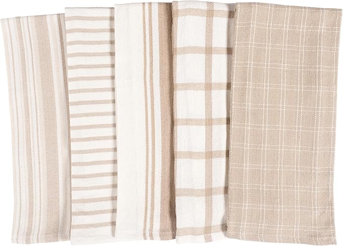 KAF Home Assorted Flat Kitchen Towels | 100% Cotton