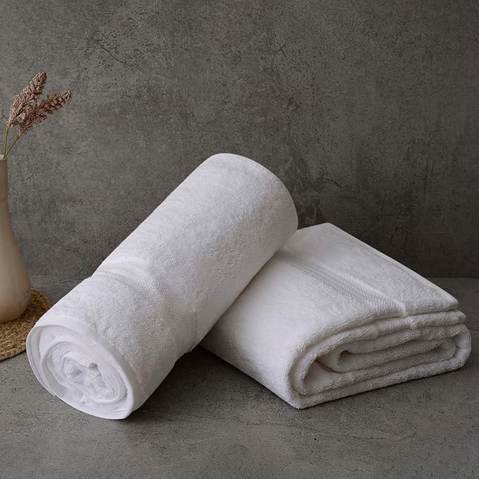 Fabdreams 100% Organic Cotton Bath Sheet Set of 2 700 GSM Oversized Towels