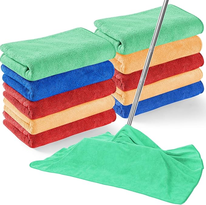 10 Pcs Extra Large Microfiber Cleaning Cloth 30" x 20" Large Floor Microfiber