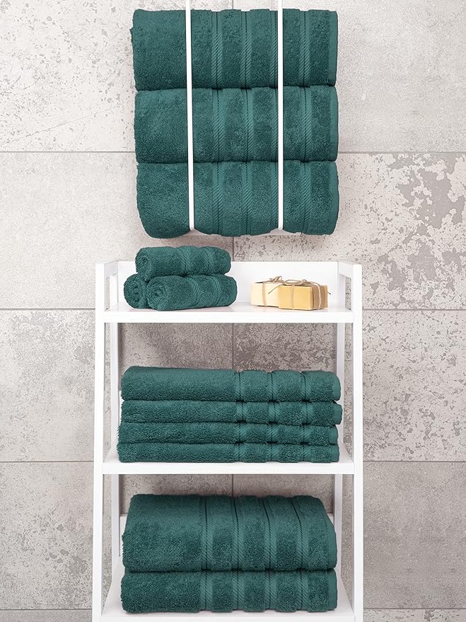 American Soft Linen Luxury 4 Piece Bath Towel Set, 600 GSM 100% Cotton Turkish