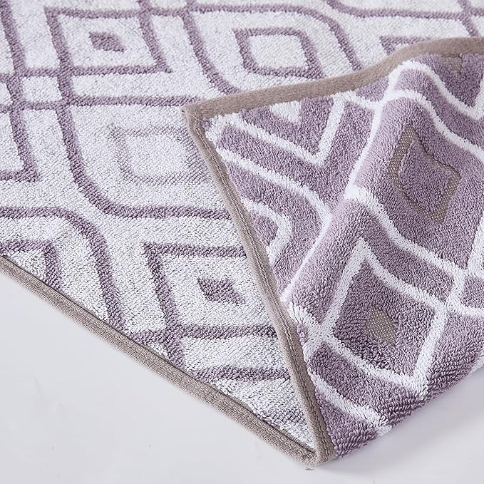 Modern Threads Oxford 6-Piece 100% Cotton Towel Set – Yarn Dyed Jacquard &