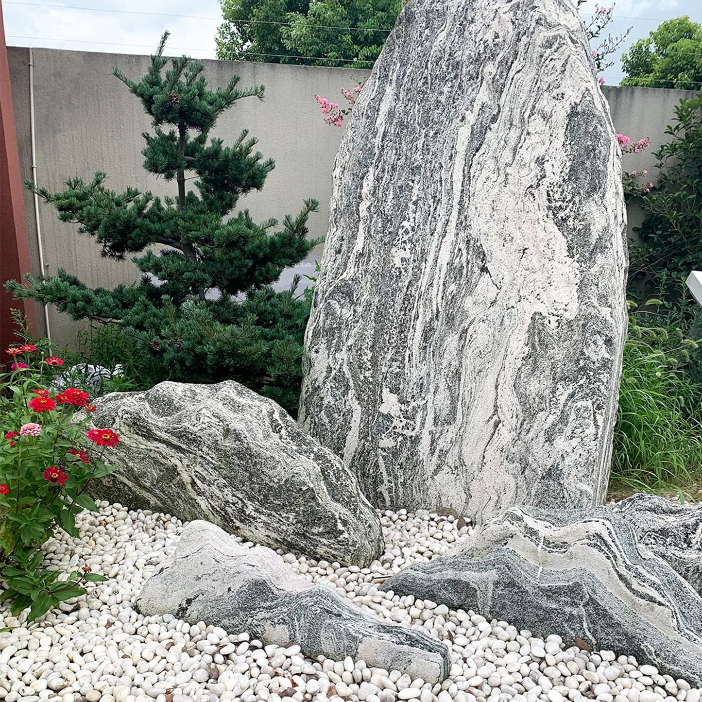FANTIAN 5 lbs White River Rocks, Polished Pebbles for Indoor Plants, 1-2 inch Decorative White Stones for Plants Vase Aquarium Fish Tank and Outdoor Garden Landscaping Rocks