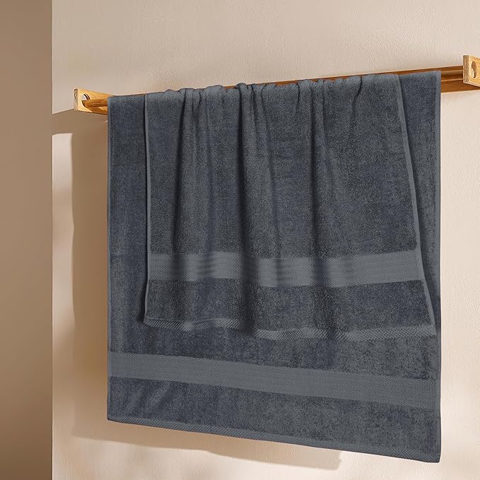 GLAMBURG Premium Cotton 4 Pack Bath Towel Set