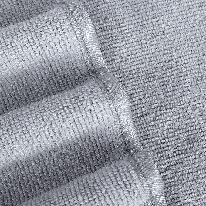 POLYTE Premium Lint Free Microfiber Washcloth Face Towel, 13 x 13 in