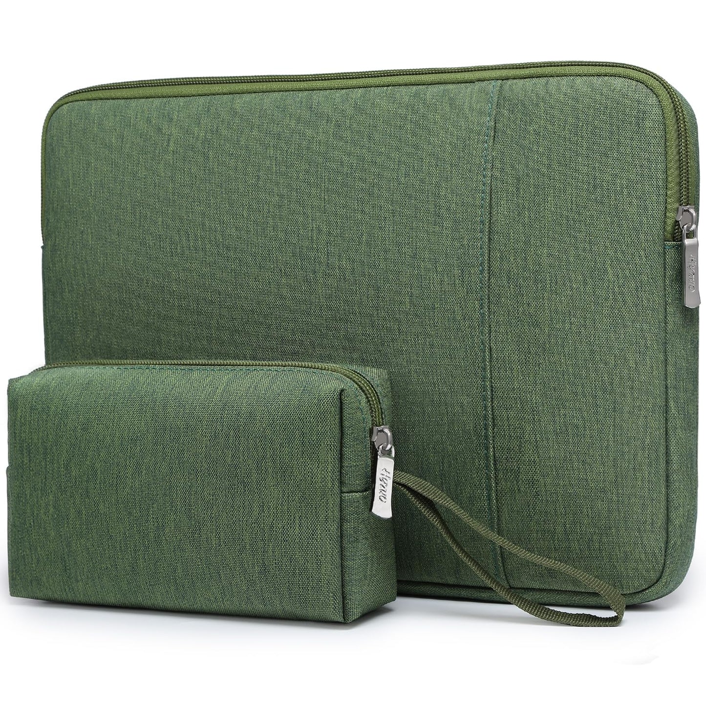 HYZUO 13 Inch Laptop Sleeve Bag Set for MacBook Air 13 M4/M3/M2/M1 2025-2018, MacBook Pro 13 M2/M1 2025-2016, iPad Pro/Air 13, XPS 13, Surface Pro, NoteBook Case for 12"-13" Tablet, Grass Green