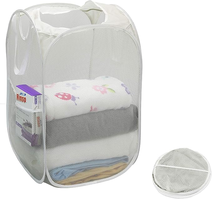 Simple Houseware Mesh Pop-Up Laundry Hamper Basket