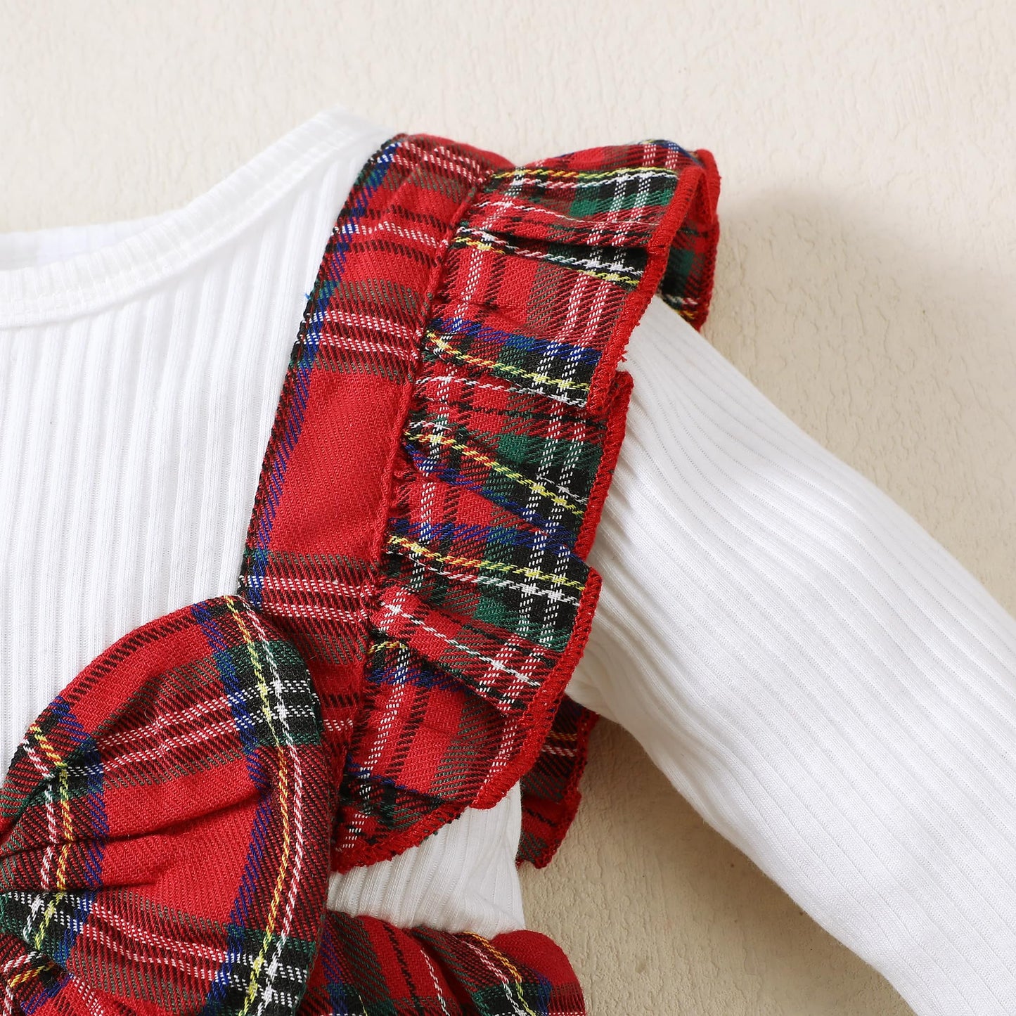 Toddler Baby 12-18 Months Girl Clothes Fall Winter Outfits Long Sleeve Romper Ruffle Red Jumpsuit Bodysuit Plaid Overalls 1 Year Old Girl Clothes