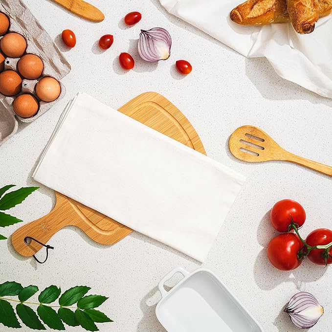 Wholesale Flour Sack Kitchen Towels – 50 Pack, Unbleached, All-Natural 100%