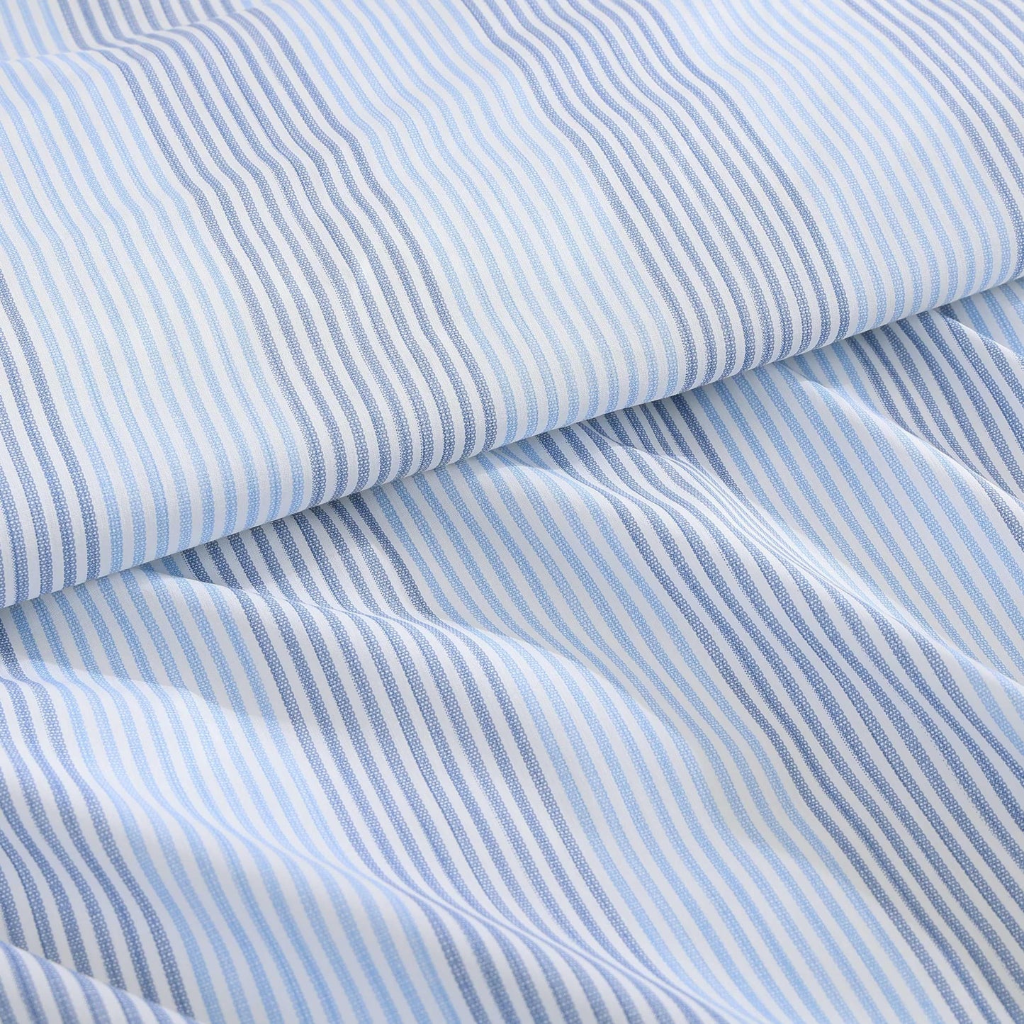 Tommy Bahama - Twin Sheet Set, Crisp & Cool Cotton Percale Bed Sheets, Deep Pockets, Striped Bedding with Matching Fitted Sheet & Pillowcase (Bahama Weekend Stripe Blue)