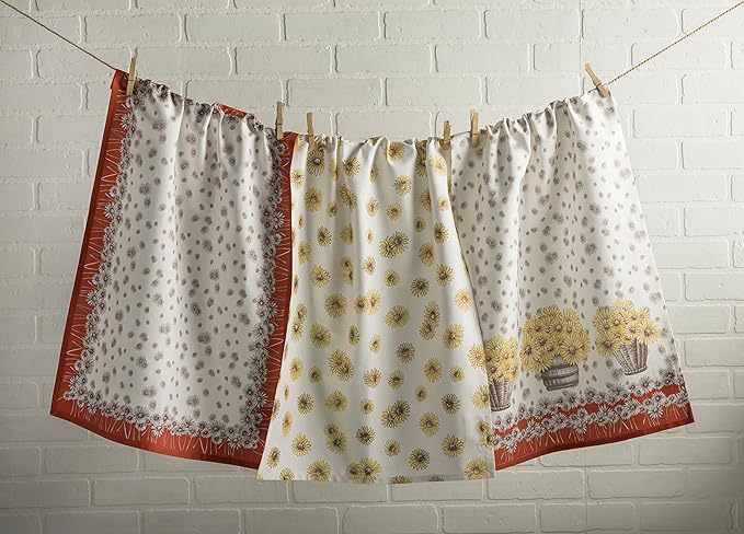 Maison d' Hermine Kitchen Towels Set of 3 100% Cotton 20" x 27.5" Reusable