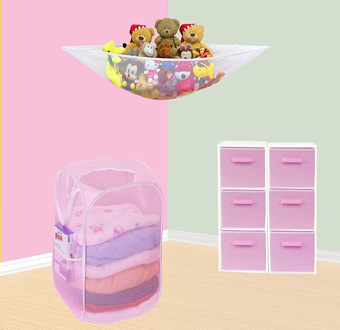 Simple Houseware Mesh Pop-Up Laundry Hamper Basket