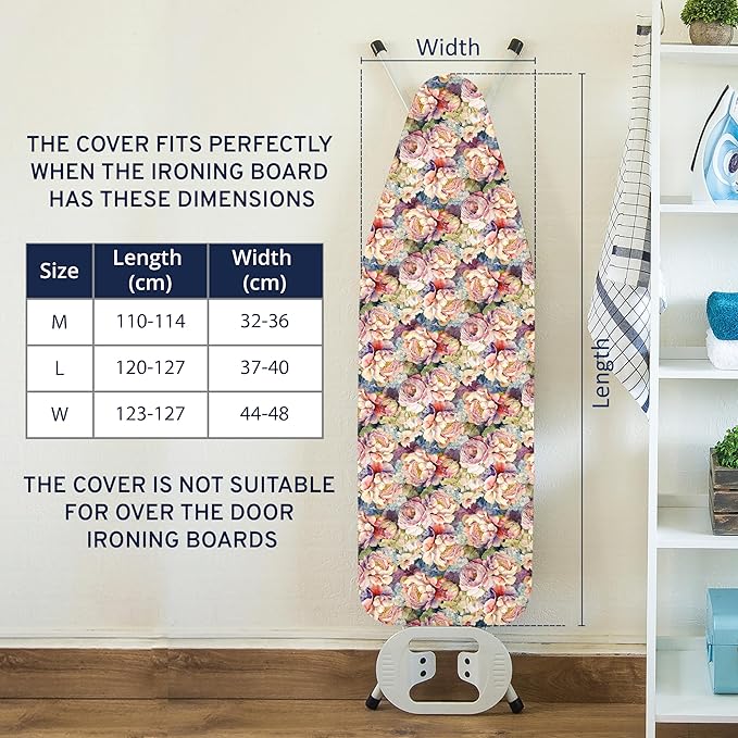 Encasa XO Ironing Board Cover and Pad 54"x15"