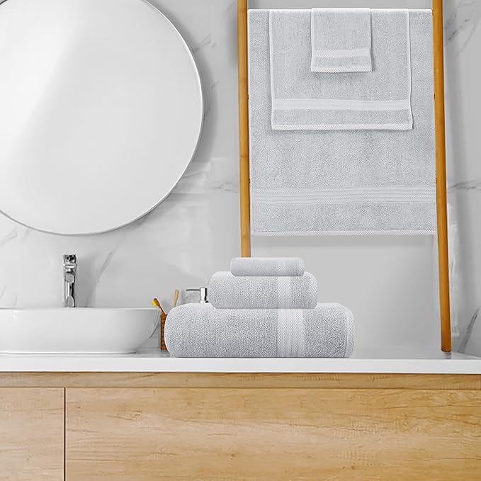 GLAMBURG Ultra Soft 8 Piece Towel Set