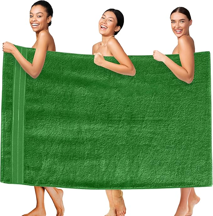 Elegant Comfort Three Line Popcorn Extra Large Luxury Bath Towel