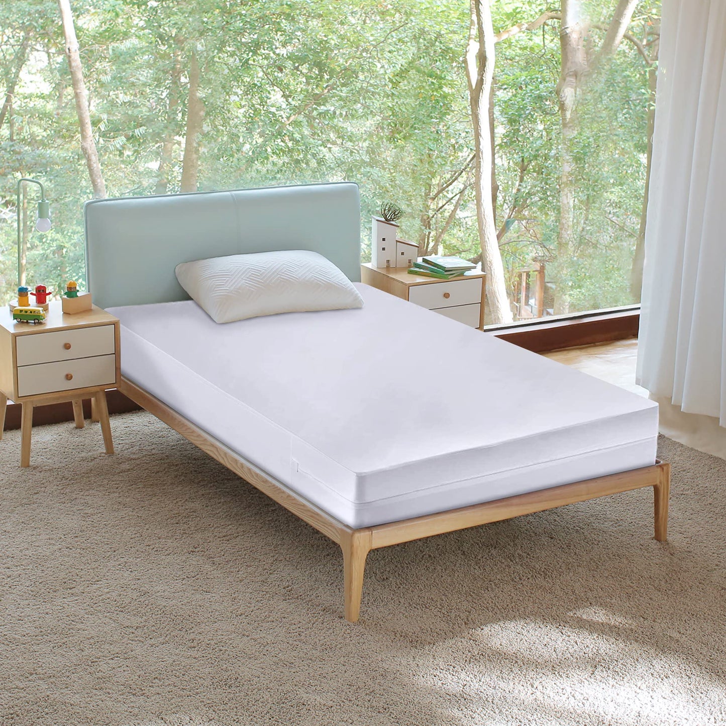 Spinal Sleep, Ultra Soft-Premium Zippered Mattress Protector Cover, Water Proof, Breathable and noiseless, Fits Mattress 10 to 14-Inch, Queen, White