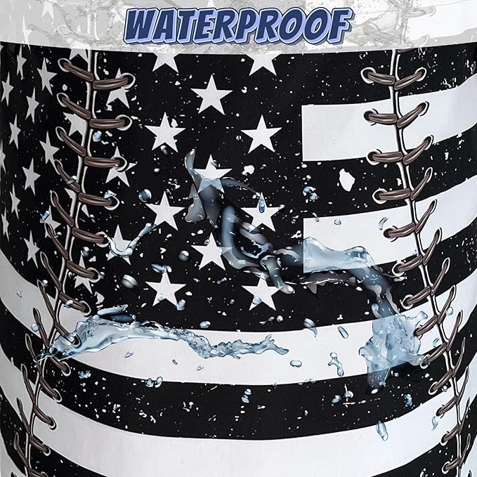 Baseball Textures Laundry Basket Foldable Oxford Cloth American Flag Laundry