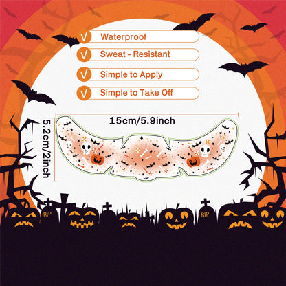 Halloween Costumes Woman 2025-9 Pack Black Bat Freckles Face Tattoos | Halloween Makeup for Adult - Rave Accessories Shirts Pajamas Treats Party Favors Supplies,Halloween Games Toys Gifts Crafts