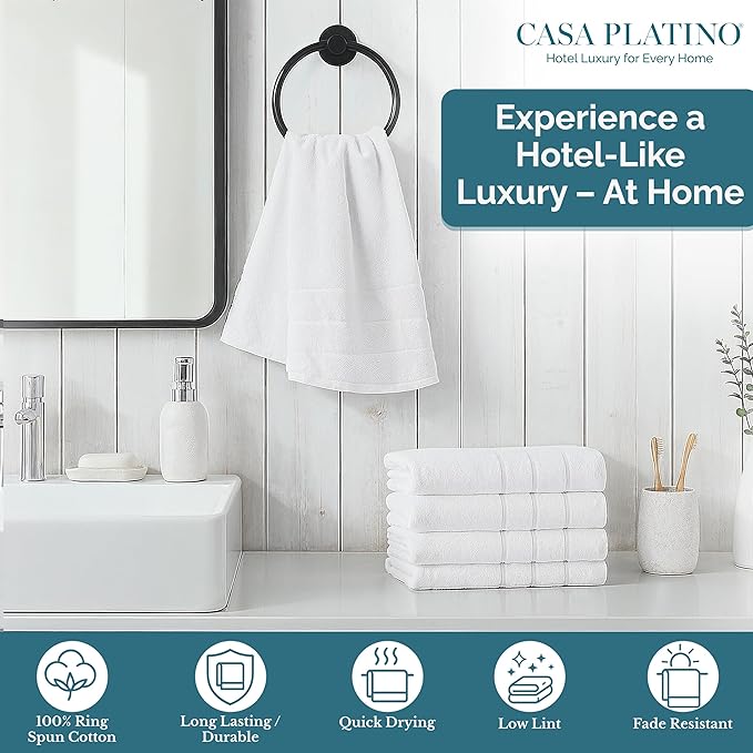 White Hand Towels for Bathroom
