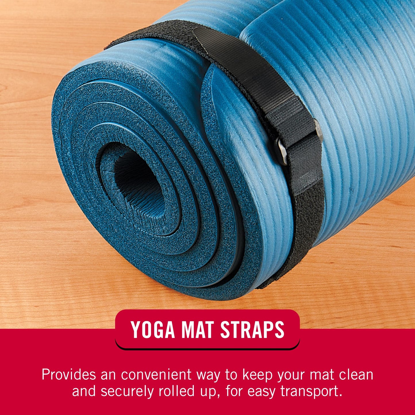 VELCRO Brand 30 Inch Elastic Straps 4 Pack, Use as Yoga Mat Straps, Fasten Outdoor Umbrellas, Wood, Tarps, Blankets, Poles and More, Stretchable and Adjustable for a Snug Fit