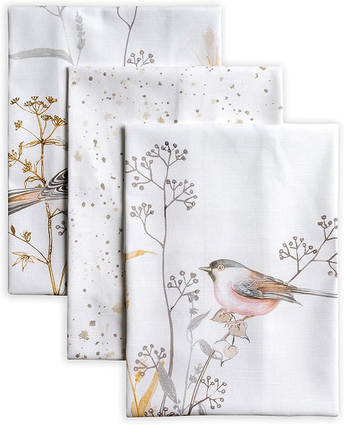 Maison d' Hermine Kitchen Towels Set of 3 100% Cotton 27.50" x 20" Reusable