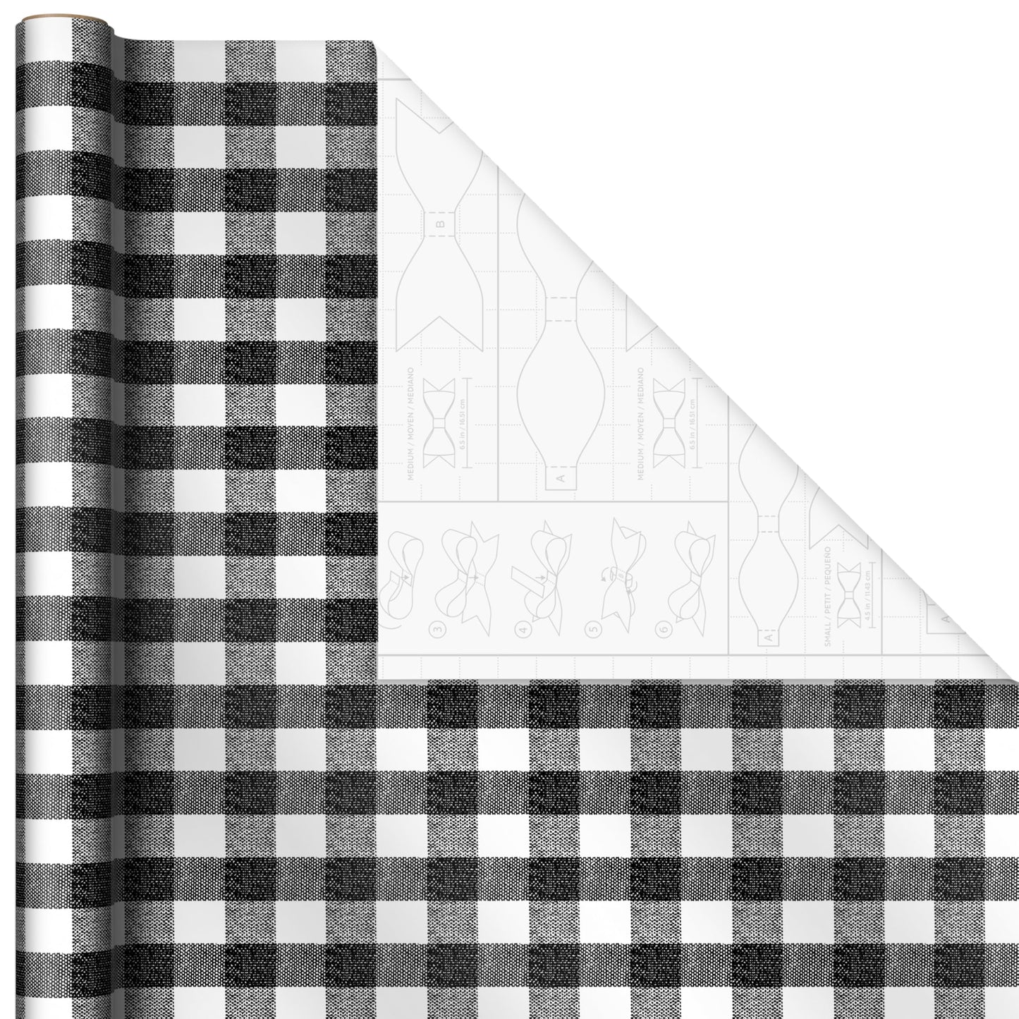 Hallmark Christmas Wrapping Paper Rolls, Holiday Plaid (3-Pack: 120 Sq. Ft. Ttl) Red Toile, Black Buffalo Check, Plaid for Christmas, Birthdays, Weddings, Crafts