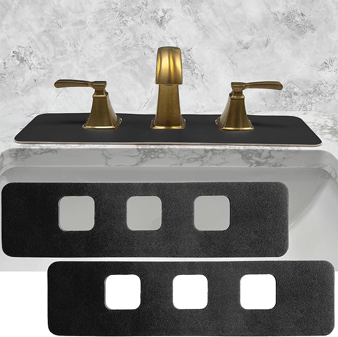 Faucet Mat Bathroom Sink 3-square-hole : AHA HOMEWARE Diatomite Rubber Bathroom