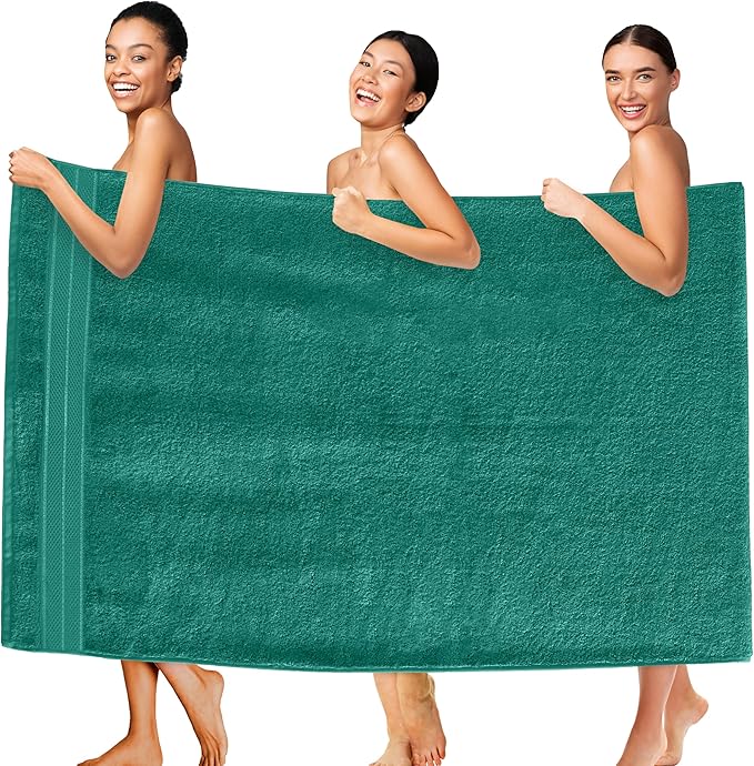 Elegant Comfort Three Line Popcorn Extra Large Luxury Bath Towel