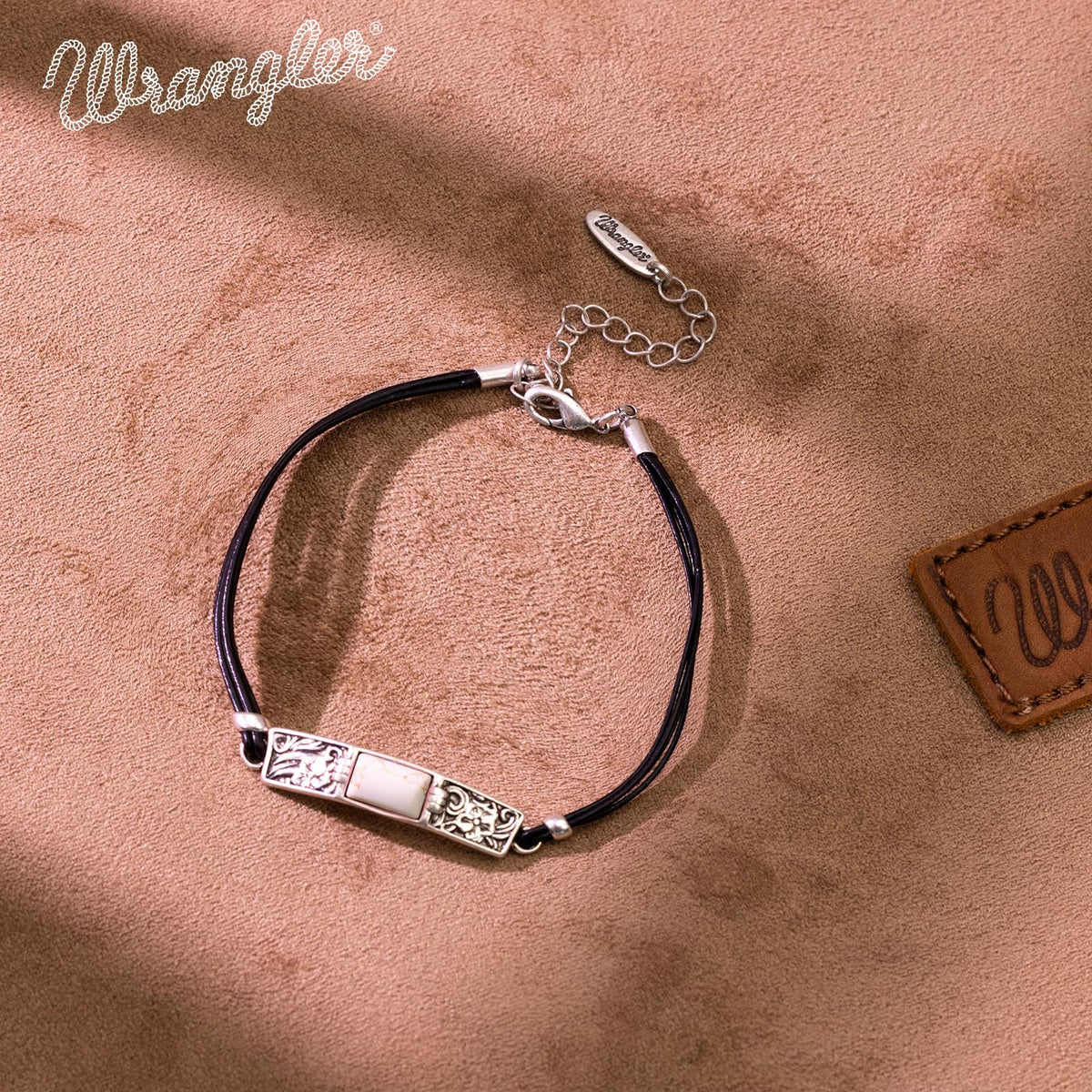 Montana West x Wrangler Faux Leather Wrap Bracelets for Women Western Country Bohemian Cowgirl Turquoise Dainty Jewelry AR-WGW-1119S-BG