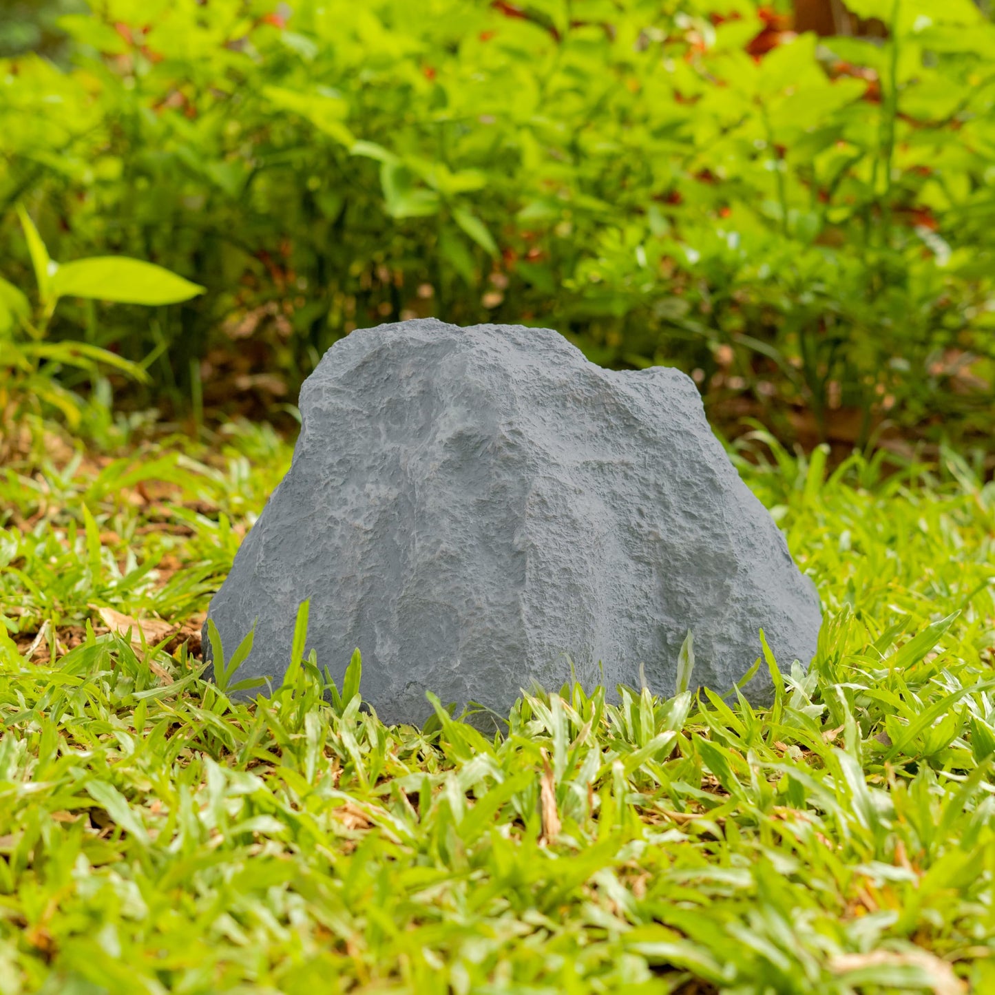 Gardenised Decorative Outdoor Weather-Resistant Artistic Artificial Faux Stone Rock, Garden Patio Granite Grey Fiberglass Stone, Charm Shaped